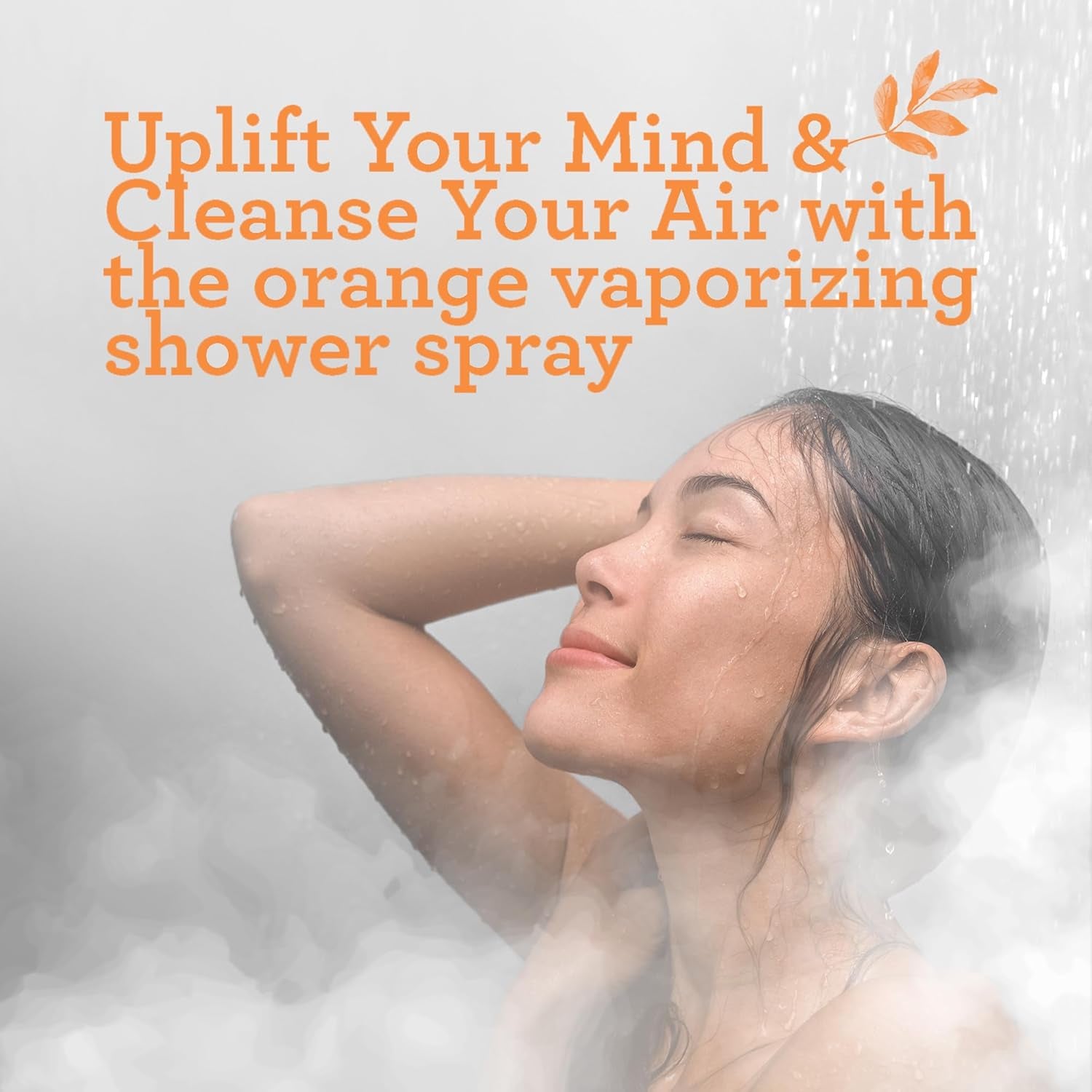 Gurunanda Uplift Vaporizing Shower Spray, Natural Spa Mist & Room Spray with Orange & Eucalyptus to Help in Mood Enhancement & Congestion Aid, 2 Fl Oz
