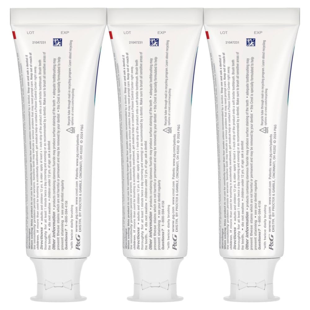 Crest Pro-Health Gum Detoxify plus Toothpaste 4.5 Oz Pack of 3 - Antibacterial Fluoride Toothpaste, Sensitivity Protection, Whitens Teeth, Anticavity, Plaque Control