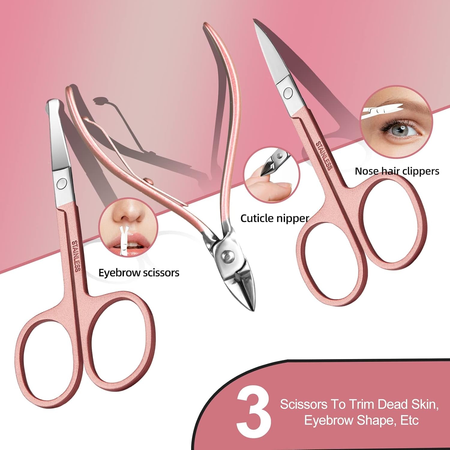 Manicure Set 30 in 1 Nail Clipper Set, REDFLOW Nail Clippers, Fingernail & Toenail Clippers, Manicure Tools, Pedicure Tools, Suitable for Travel Manicure Kit, Nail Set Kit with Everything Profe