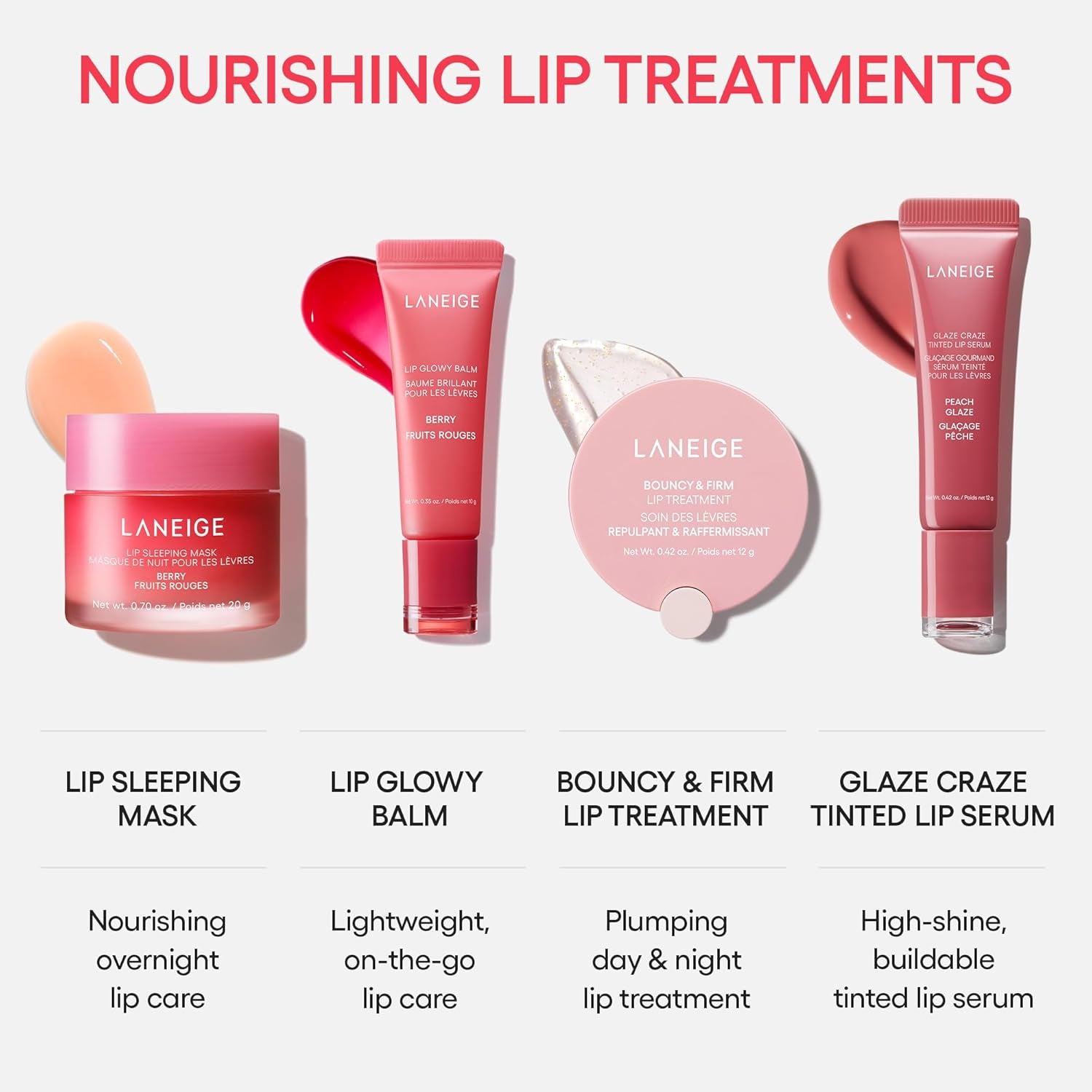 LANEIGE Glaze Craze Tinted Lip Serum: Plumping, Nourishing Hydration with Polypeptide