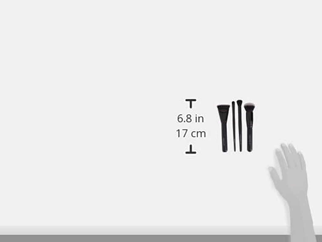 E.L.F. Complexion Perfection Brush Kit, 4-Piece Makeup Brush Set, Brushes for Foundations & Concealers, Vegan & Cruelty-Free