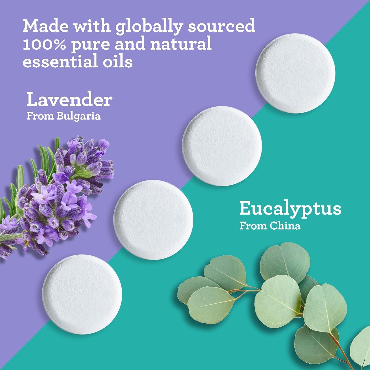 Gurunanda Relax Shower Steamers for Aromatherapy (10 Pack), Relaxation Gifts for Women & Men with Essential Oils, Stress Relief, Home Spa & Self Care