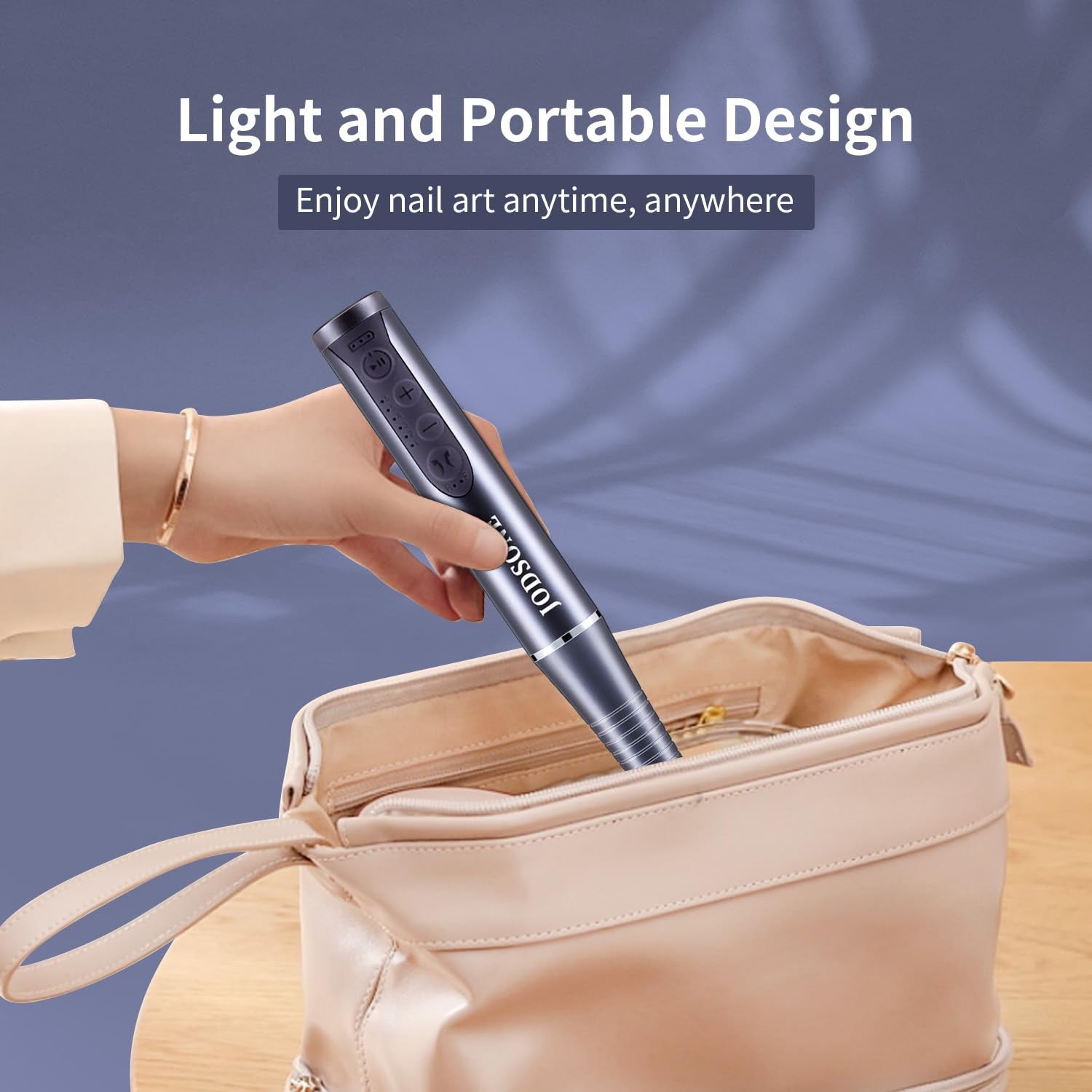 JODSONE Controllable Speed Portable Nail Drill Professional Electric 30000RPM Home Salon Polishing Manicure Nail Drill
