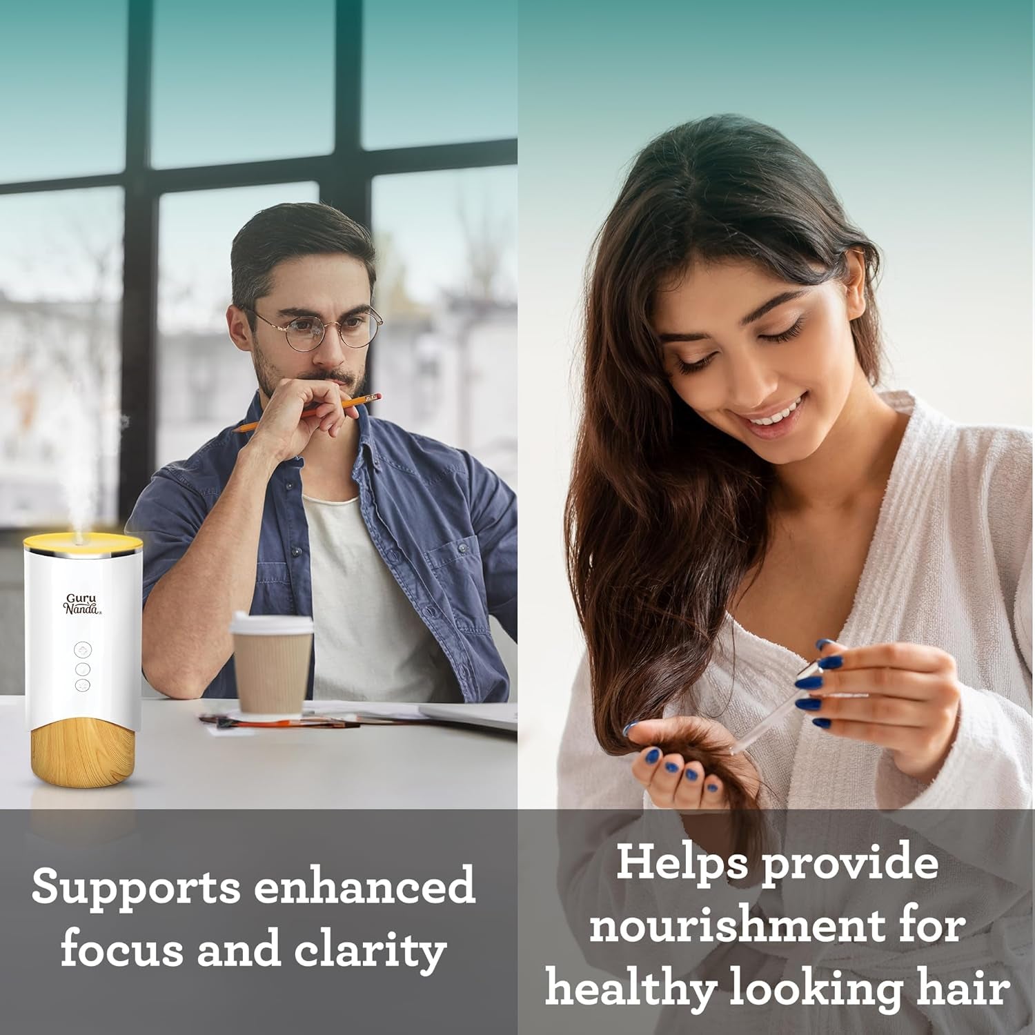 Gurunanda Rosemary Essential Oil - 100% Pure & Natural, Undiluted, Non-Gmo - for Hair, Skin & Aromatherapy Diffuser - 15ML