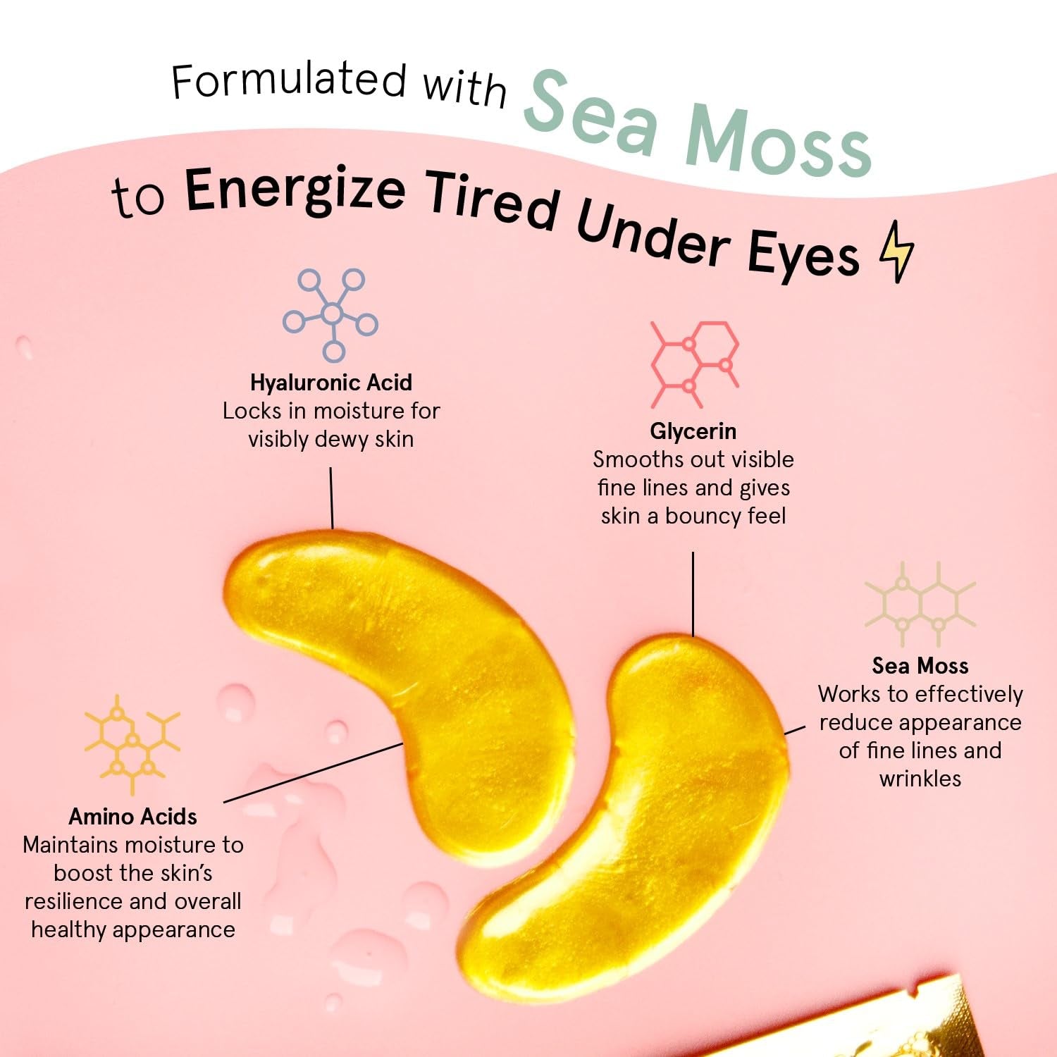 Grace & Stella under Eye Mask - Gifts for Women - Travel Essentials - Reduce Dark Circles, Puffy Eyes, Undereye Bags, Wrinkles - Gel under Eye Patches for Bridesmaid - Vegan Self Care (24 Pairs, Gold)