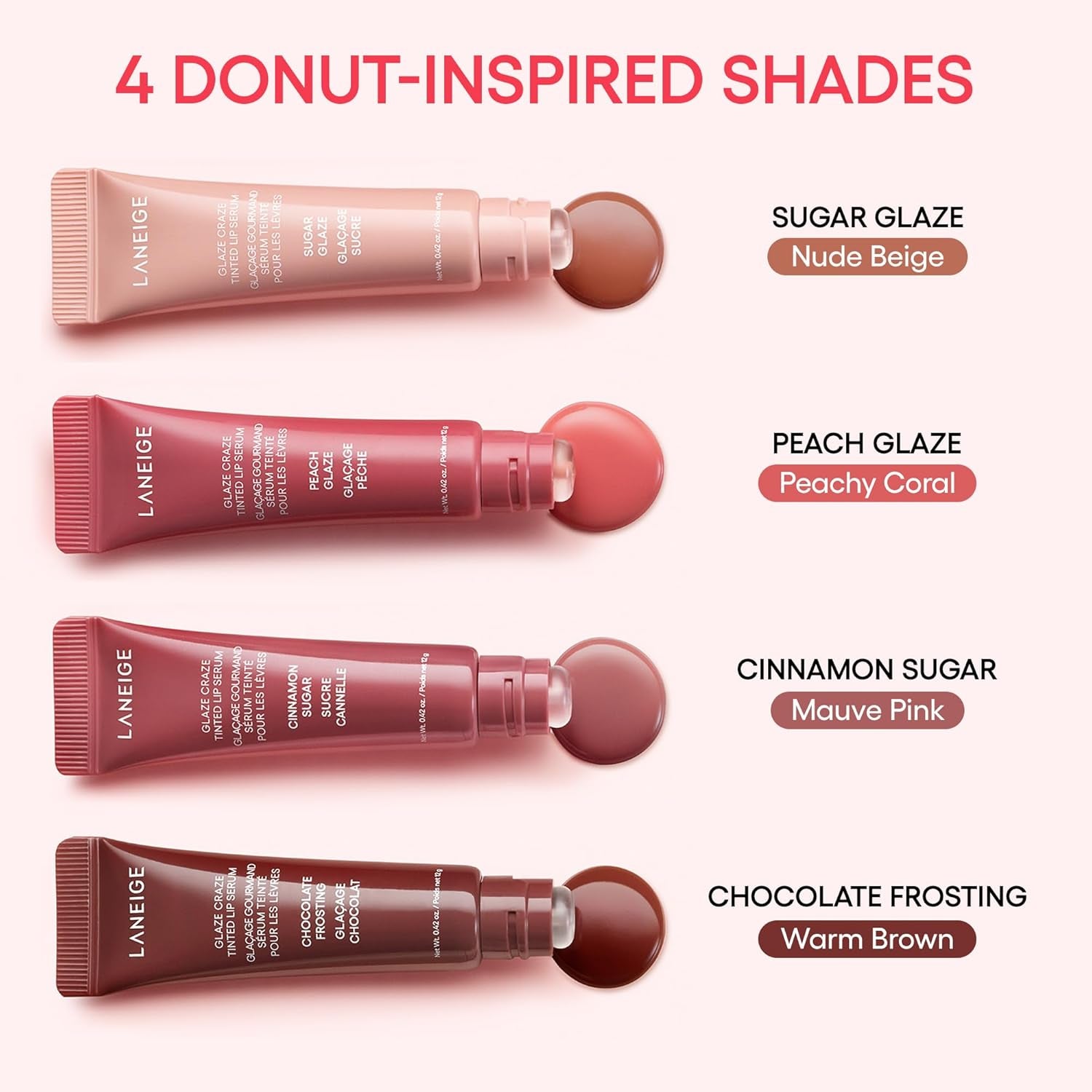 LANEIGE Glaze Craze Tinted Lip Serum: Plumping, Nourishing Hydration with Polypeptide