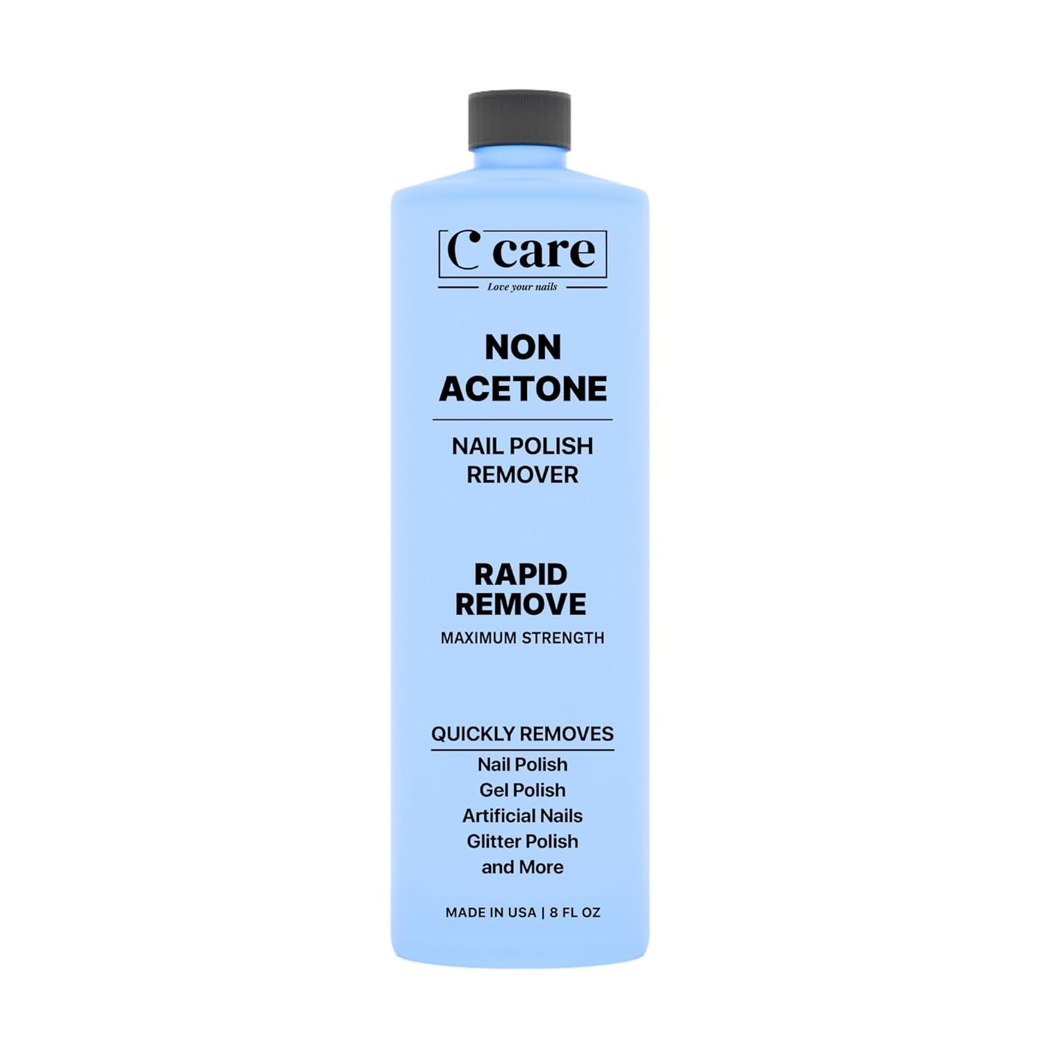 100% Pure Acetone Nail Polish Remover | Professional Quality | Easy to Use | Rapidly Removes Natural, Gel, Acrylic, Shellac, and Glitter Nails | 8 Fl Oz