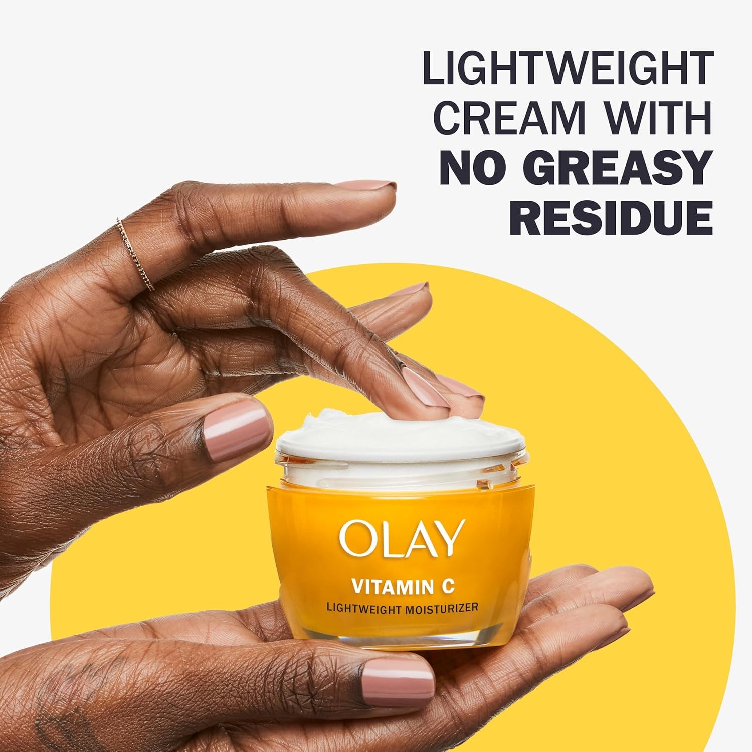 Olay Vitamin C Face Moisturizer, Brightening Cream for Women, Instant Hydration, Evens Tone, Dark Spot & Hyperpigmentation Reduction, Glowing Skin Care - Niaciniamide, Lactic Acid, 1.7 Oz