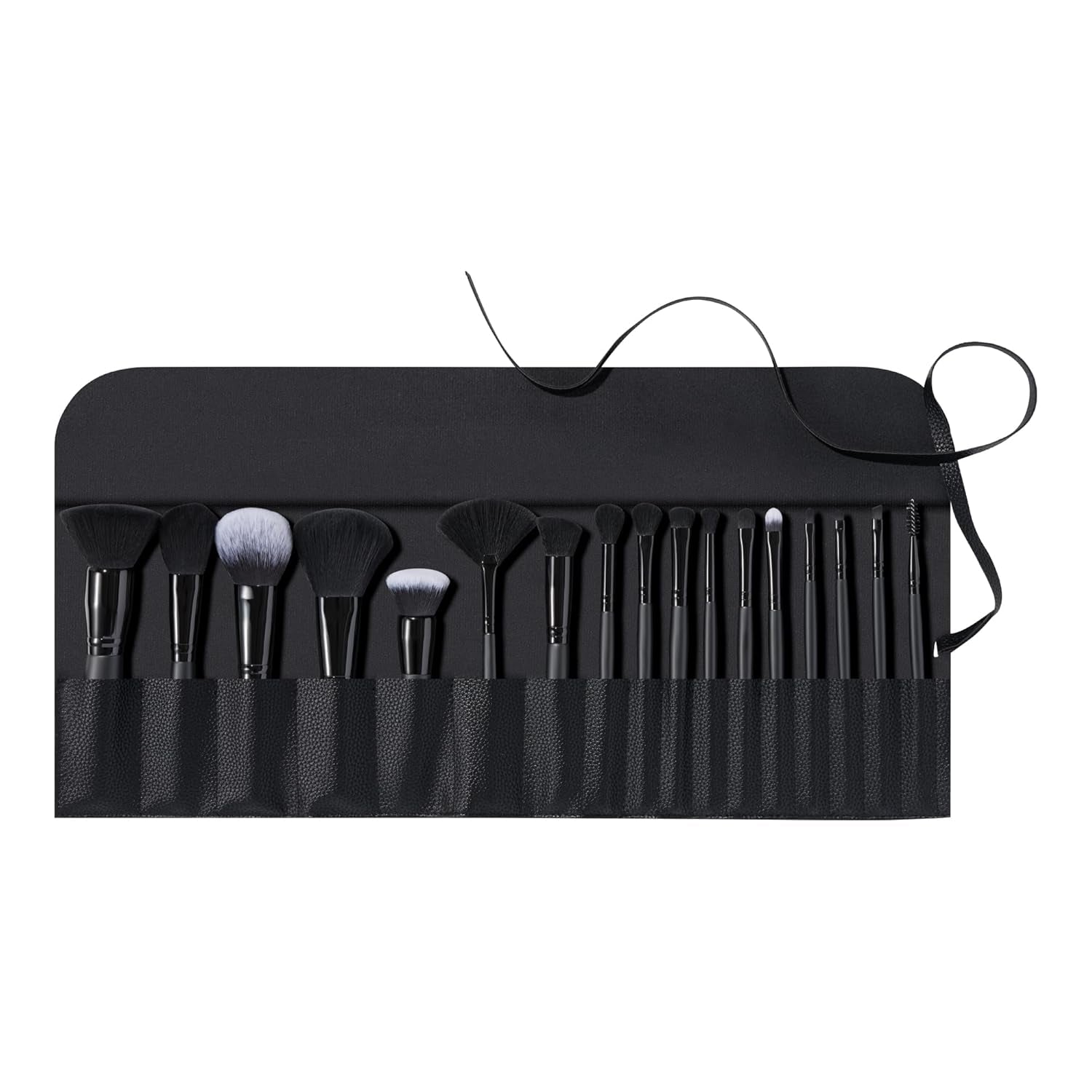 E.L.F. Ultimate Makeup Brush Set & Travel Roll, 17-Piece Brush Kit, Brushes for Eyeshadow, Foundation, Powder, Concealer & More, Vegan & Cruelty-Free