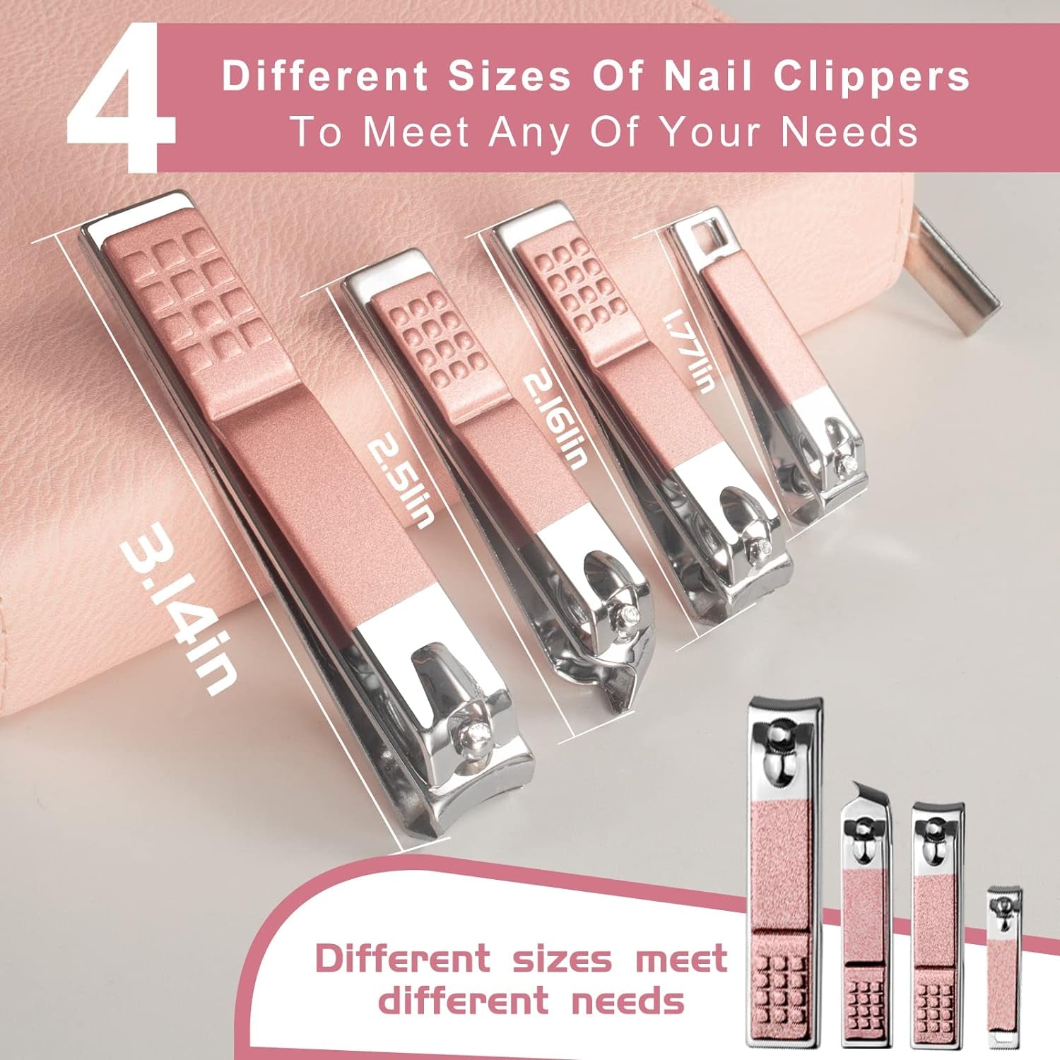 Manicure Set 30 in 1 Nail Clipper Set, REDFLOW Nail Clippers, Fingernail & Toenail Clippers, Manicure Tools, Pedicure Tools, Suitable for Travel Manicure Kit, Nail Set Kit with Everything Profe