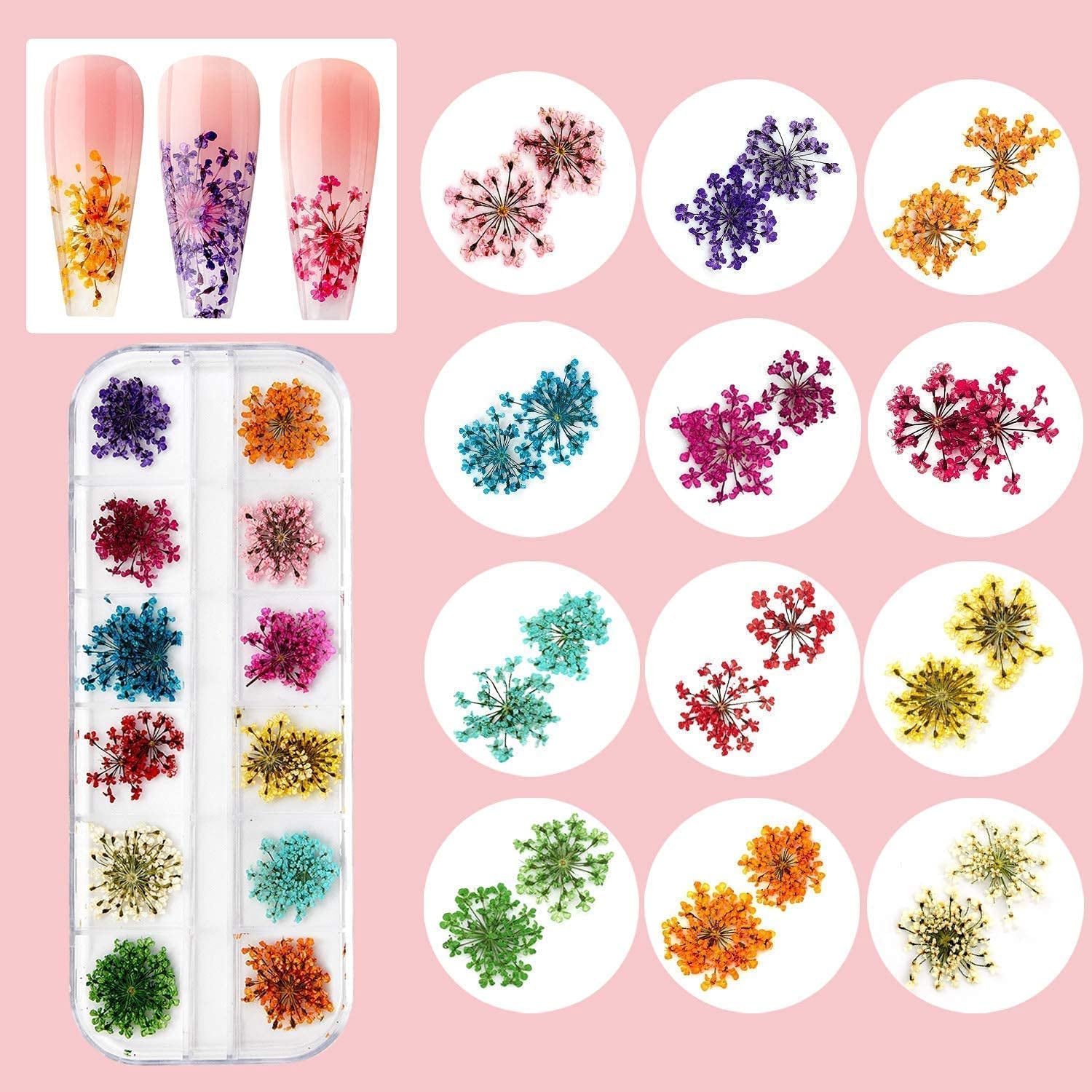 Makartt Nail Decoration Set, 4 Boxes Glitter Sequins & Rhinestones for Spring, Summer, Nail Art, DIY Nail Decoration Accessories Kit