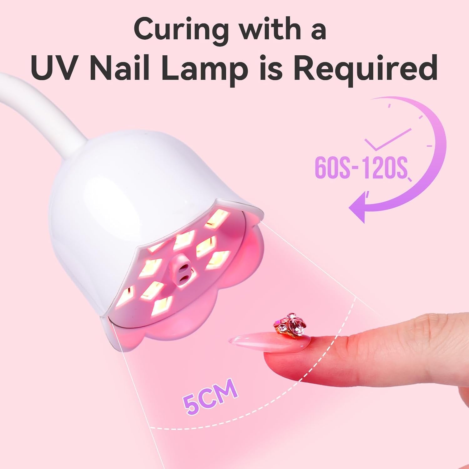 Makartt Nail Rhinestone Glue for Nails: Super Strong Gel Nail Glue for Decorations Nail Charm 3D Nails Bling Gel for Nail Gem Nail Art Jewel Diamonds 30ML Cured Need Beauty