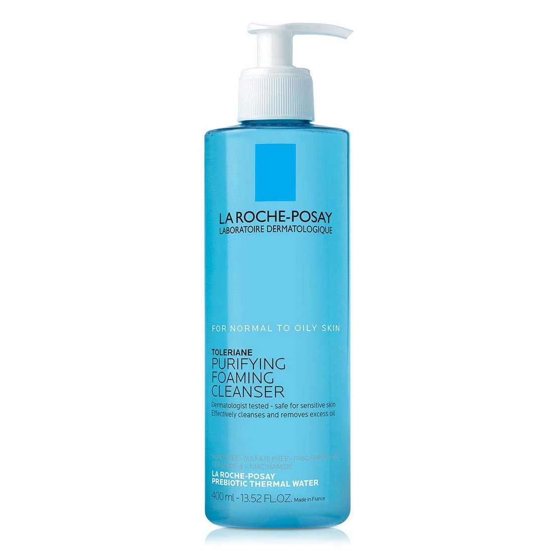 La Roche-Posay Toleriane Purifying Foaming Facial Cleanser, Niacinamide + Ceramides + Prebiotic Thermal Water, Oil Free Face Wash for Oily Skin, Pore Cleanser Safe for Sensitive Skin, Soap Free