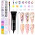 Makartt Nail Rhinestone Glue Kit 15Ml, Gel Glue with AB Crystals, 3D Nail Art Flowers, Pearls, Dual-End Brush & Tweezer, Acrylic Nail Supplies for DIY & Nail Techs