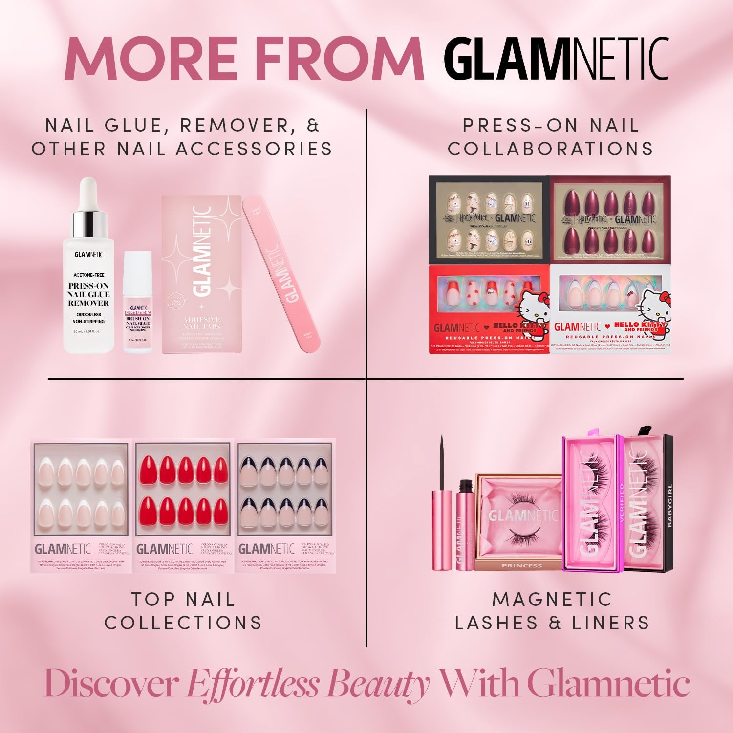 Glamnetic Press on Nails - Cashmere Blue | Opaque Soft Pale Blue Short Squoval False Nails, Reusable Stick on Fake Nails with Glue | Salon Quality | 15 Sizes - 30 Nail Kit