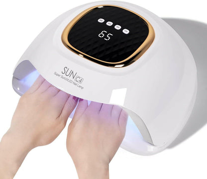 288W UV LED Nail Lamp: Professional Nail Curing Lamp for Salon - Quality Gel Polish Drying, Perfect for Fingernails and Toenails - Glow Pure