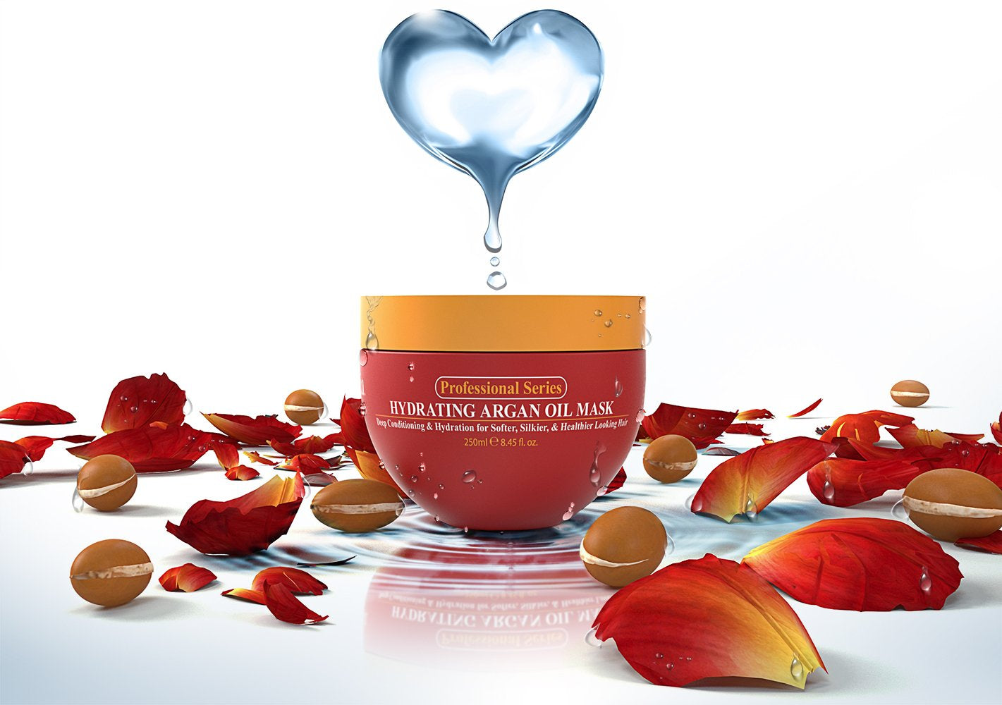 Arvazallia Hydrating Argan Oil Hair Mask and Deep Conditioner for Dry or Damaged Hair (8.45 Oz Jar)