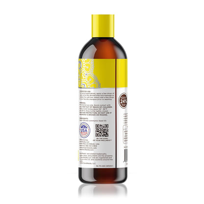 Gurunanda Castor Oil (8 Fl Oz), 100% Pure, Cold Pressed &amp; Hexane-Free, Hydrating Carrier Oil, Natural Castor Oil for Hair, Eyebrows &amp; Eyelashes Growth