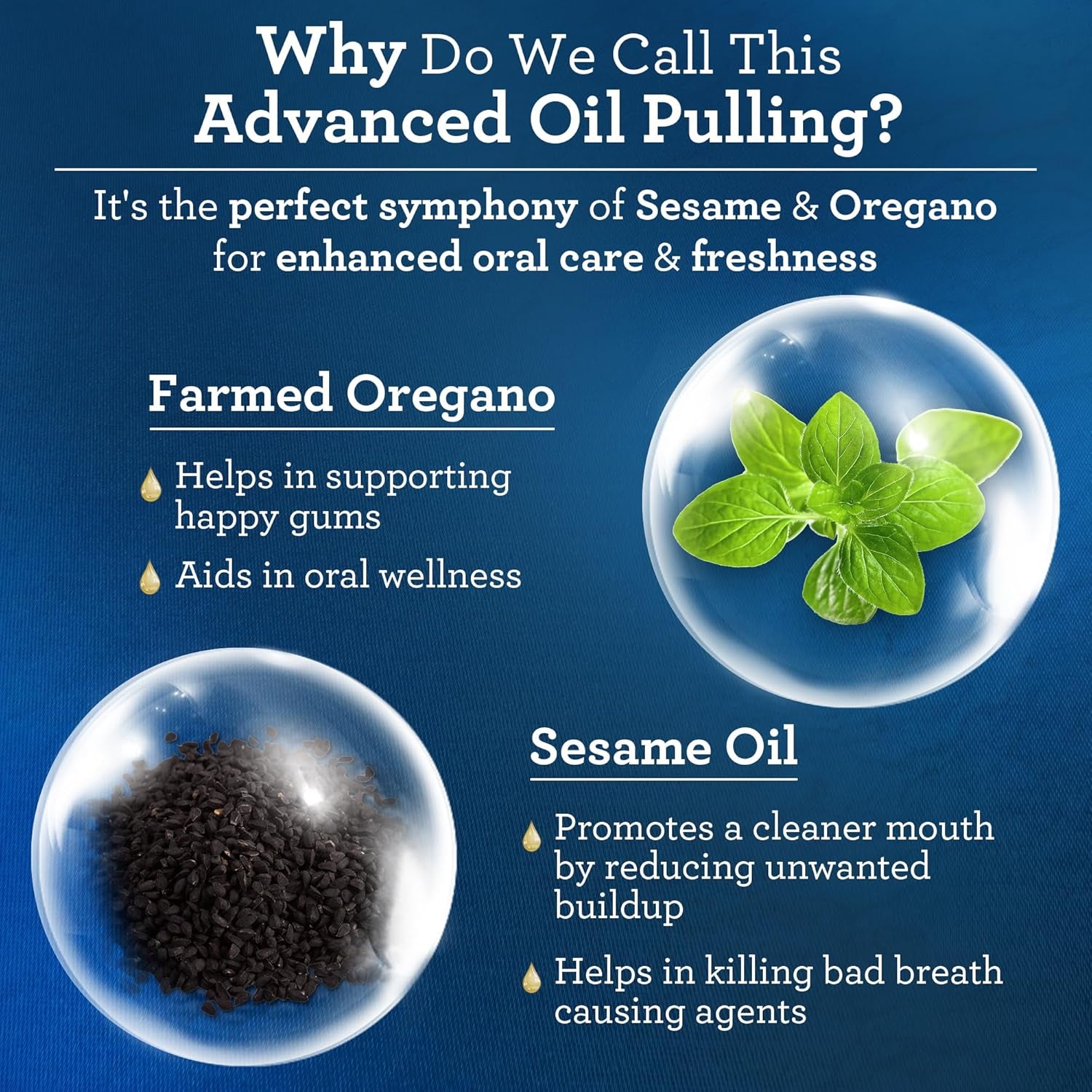 Gurunanda Advanced Oil Pulling with Tongue Scraper, Natural Alcohol Free Mouthwash with Coconut Oil, Vitamins D &amp; E for Teeth &amp; Gum Health (3X8 Fl Oz)