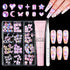 Makartt Nail Charms Rhinestone Glue Kit, 15Ml Gel with 100PCS Pink Rhinestones Gems 3D Decor with Tweezer Acrylic Supply for Nails Techs