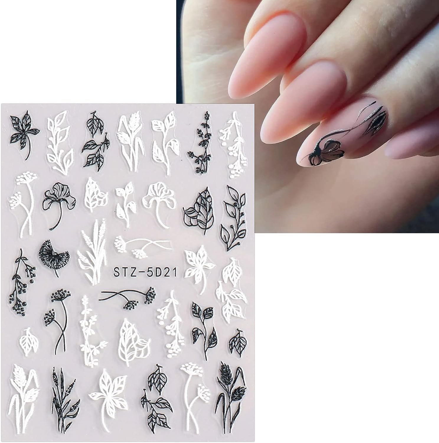 3D Embossed Flower Spring Nail Art Stickers Decals Self-Adhesive Pegatinas Uñas 5D Summer Colorful Floral Nail Supplies Nail Art Design Decoration Accessories 4 Sheets - HealthFulBeautyLife