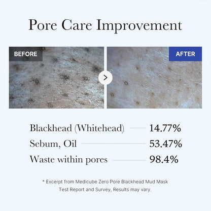 Medicube Korean Home-Spa Pore Care Routine at Night: Zero Pore Blackhead Mud Facial Mask and Zero Pore Blackhead Deep Cleansing Oil and Jelly Brush