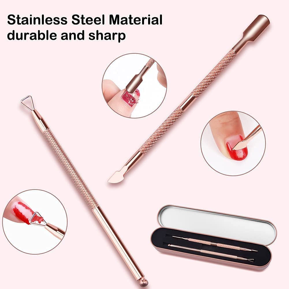 Upgraded Steam Nail Gel Polish Remover Machine Manicure Nail Soaking Bowl with Gold Cuticle Nail Pusher for Nail Gel Removal, Won&