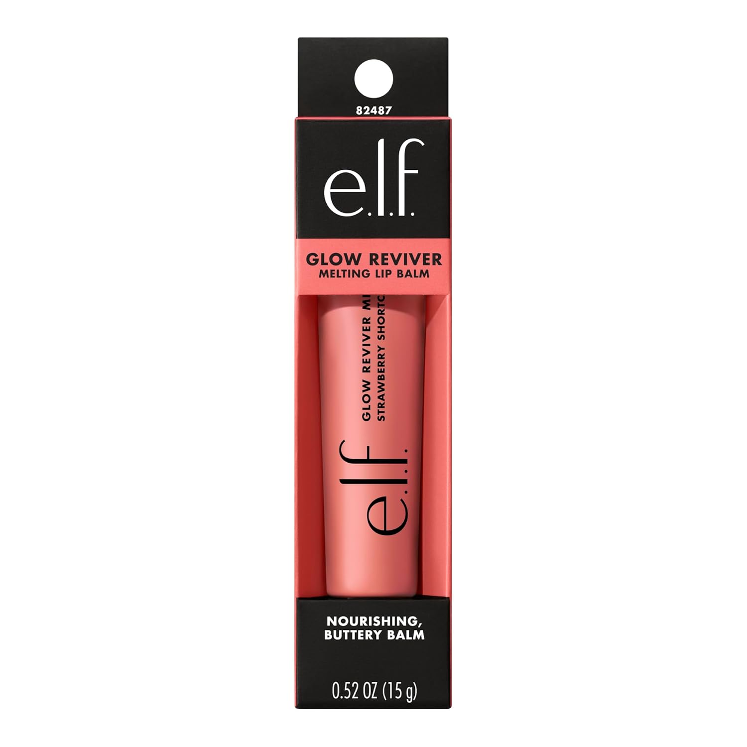 E.L.F. Glow Reviver Melting Lip Balm, Hydrating Tinted Lip Balm for a Glossy Finish &amp; Soft, Supple Lips, Vegan &amp; Cruelty-Free, Strawberry Shortcake