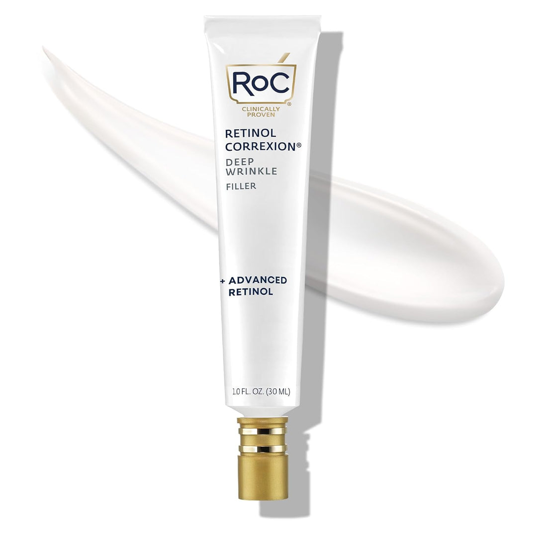 Roc Retinol Correxion Deep Wrinkle Facial Filler with Hyaluronic Acid &amp; Retinol, Skin Care for Women and Men, 1 Fl Oz (Packaging May Vary)
