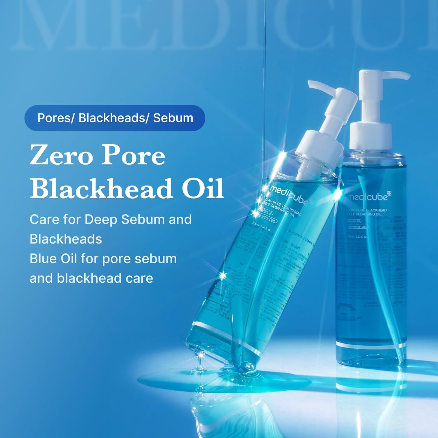 Medicube Korean Home-Spa Pore Care Routine at Night: Zero Pore Blackhead Mud Facial Mask and Zero Pore Blackhead Deep Cleansing Oil and Jelly Brush