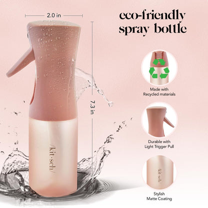 Kitsch Spray Bottle for Hair - Continuous Water Mister with Ultra Fine Mist for Hairstyling, Barbers, Salons, Cleaning, Plants, Versatile Spray Bottles - Made from Recycled Plastic - Terracotta, 5 Oz
