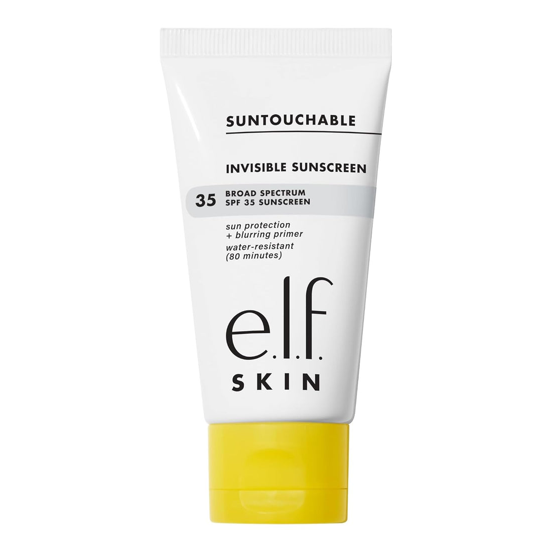 E.L.F. SKIN Suntouchable Invisible SPF 35, Lightweight, Gel-Based Sunscreen for a Smooth Complexion, Doubles as a Makeup Primer, Vegan &amp; Cruelty-Free, Packaging May Vary