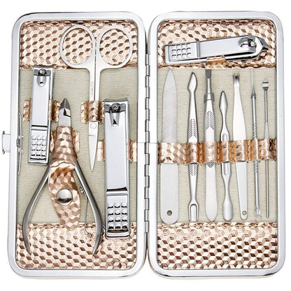 ZIZZON Professional Nail Care Kit Manicure Grooming Set with Travel Case(Rose Gold)
