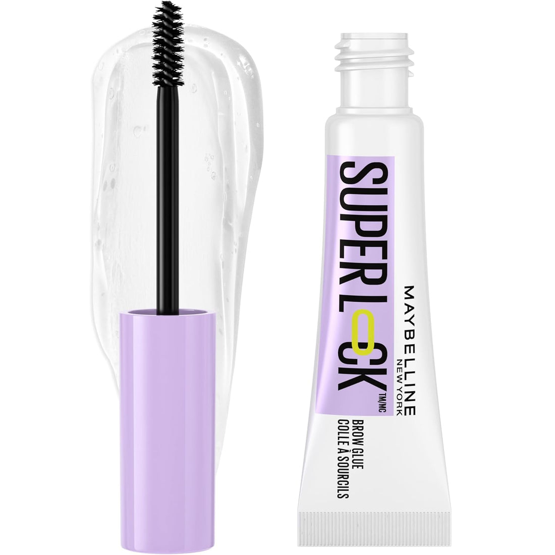 Super Lock Brow Glue Eyebrow Gel, Lightweight Brow Gel for up to 24HR Hold, Clear, 1 Count