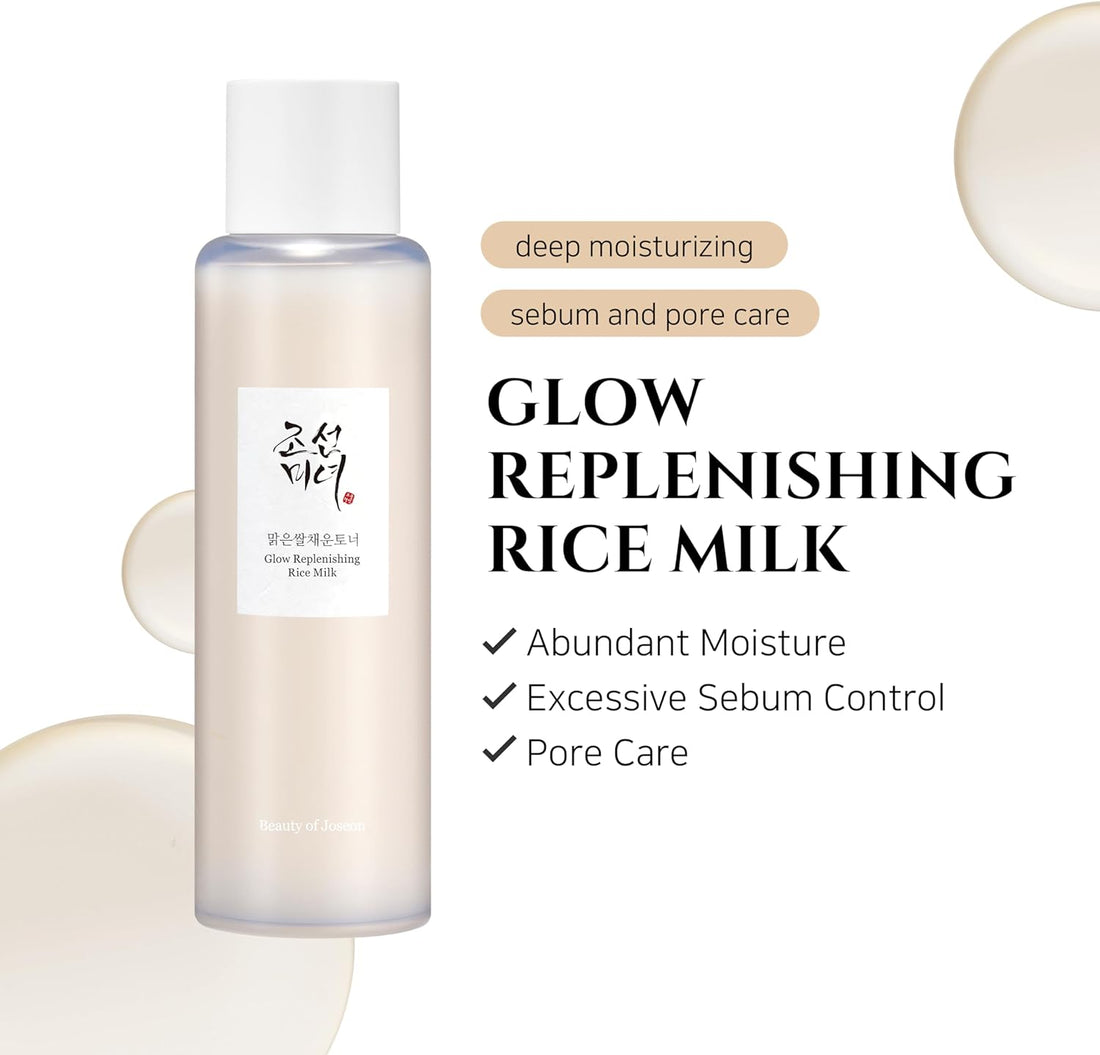 Glow Replenishing Rice Facial Sebum Toner for Oily Combination Acne Skin Korean Moisturizing Skin Balance Care 150Ml, 5.07 Fl.Oz