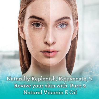 Gurunanda Vitamin E Oil, 2 Fl Oz Pure &amp; Natural, 15,000 IU per Bottle, for Skin, Hair, Face, Nails &amp; Scars, with Coconut Oil to Help Nourish &amp; Moisture, Non-Gmo &amp; Vegan