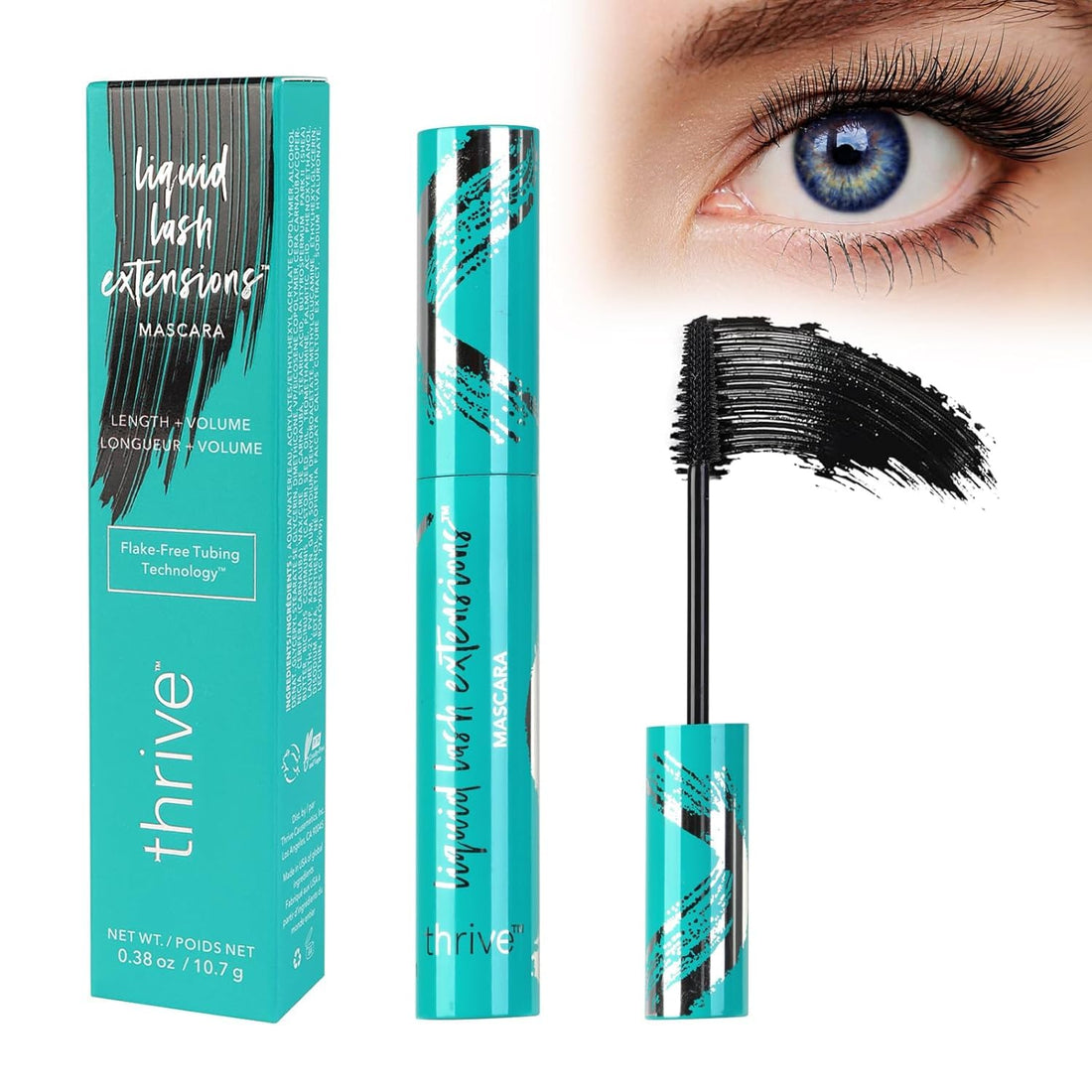 Thrive Mascara Liquid Lash Extensions, Mascara Liquid for Thrive Lash Extensions Mascara-Brynn Thick and Slender (Rich Black 10.7G) 0.38 OZ