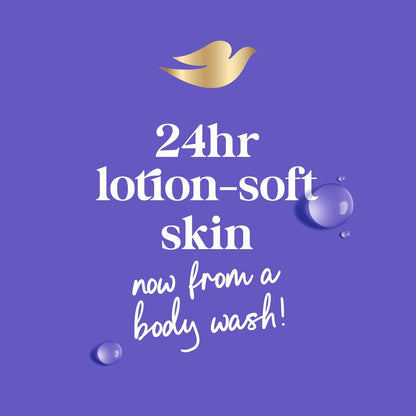 Dove Body Wash for 24Hr Lotion-Soft Skin 3 Count Unwind Blueberry &amp; Moon Milk Moisturizing Skin Cleanser with No Sulfates No Parabens