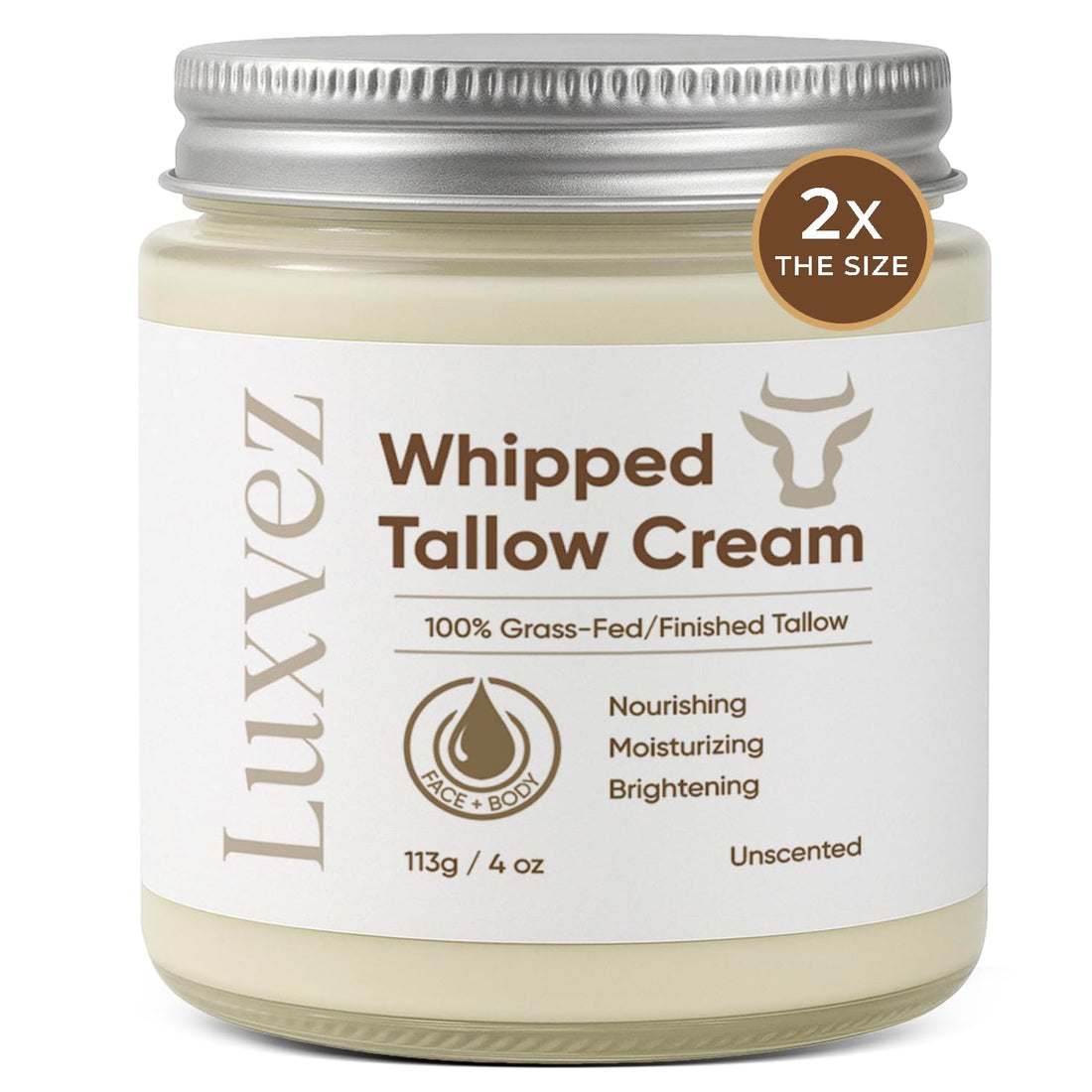 Beef Tallow for Skin:Whipped Tallow Face Moisturizer, Deep Hydration &amp; Nourishment for All Skin Types, Beef Tallow Face Moisturizer 4Oz