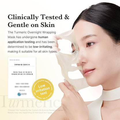 Medicube Glass Skin Refining Duo at Night: Deep Vitamin C Golden Capsule Face Moisturizer and Turmeric Overnight Wrapping Peel off Mask