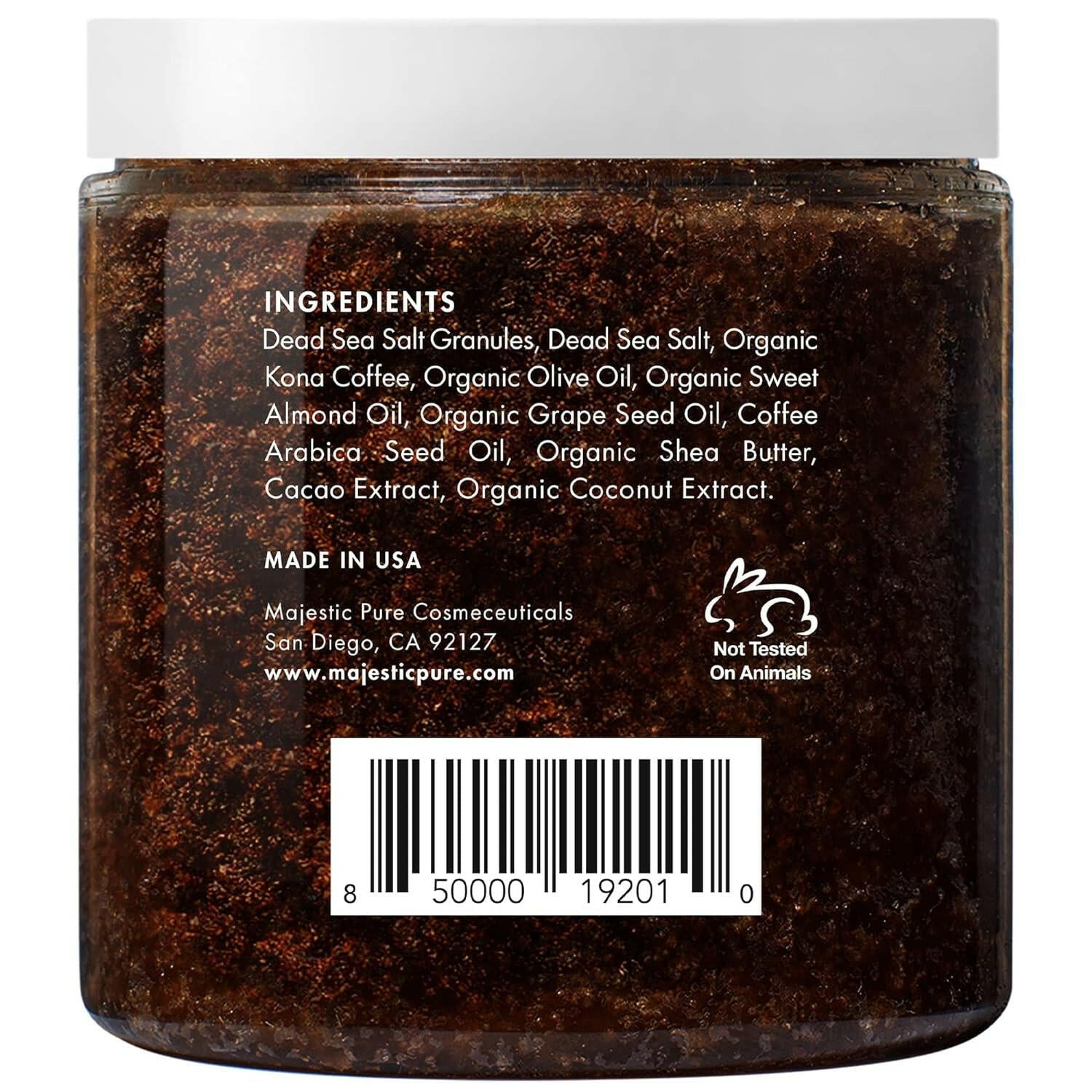 Arabica Coffee Scrub with Dead Sea Salt - Exfoliating Body Care - Glow Pure