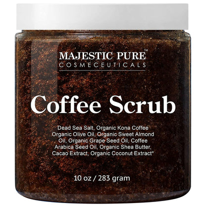 Arabica Coffee Scrub with Dead Sea Salt - Exfoliating Body Care - Glow Pure