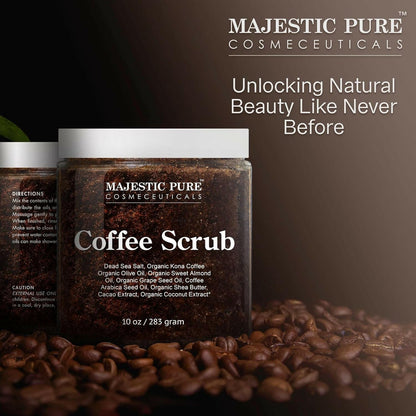 Arabica Coffee Scrub with Dead Sea Salt - Exfoliating Body Care - Glow Pure