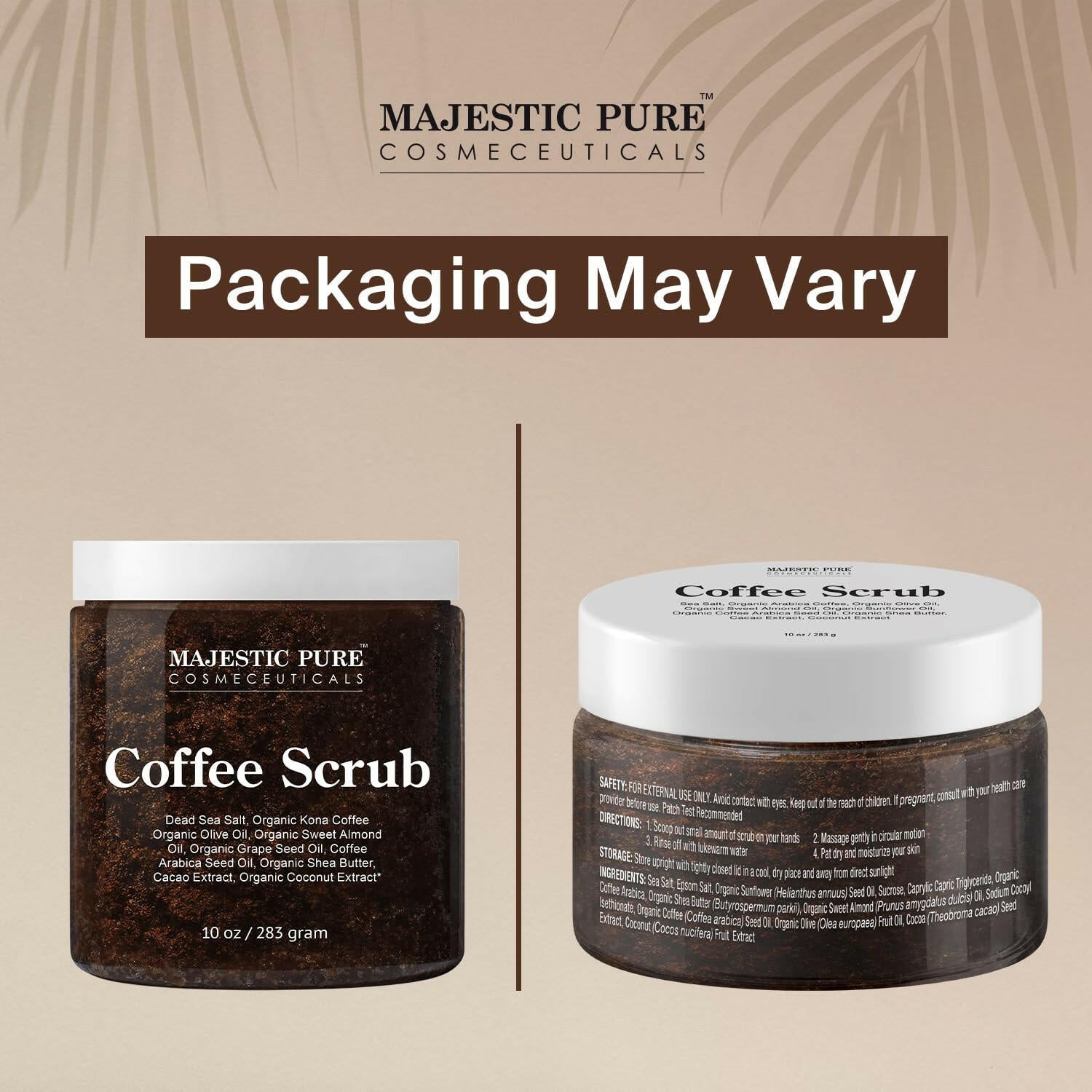 Arabica Coffee Scrub with Dead Sea Salt - Exfoliating Body Care - Glow Pure