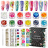 Makartt Nail Decoration Set, 4 Boxes Glitter Sequins & Rhinestones for Spring, Summer, Nail Art, DIY Nail Decoration Accessories Kit