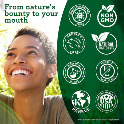 Gurunanda Starter Pulling Oil Mouthwash for Natural Teeth Whitening, Coconut and Peppermint Oil for Fresh Breath &amp; Happy Gums, Alcohol-Free, 8 Oz