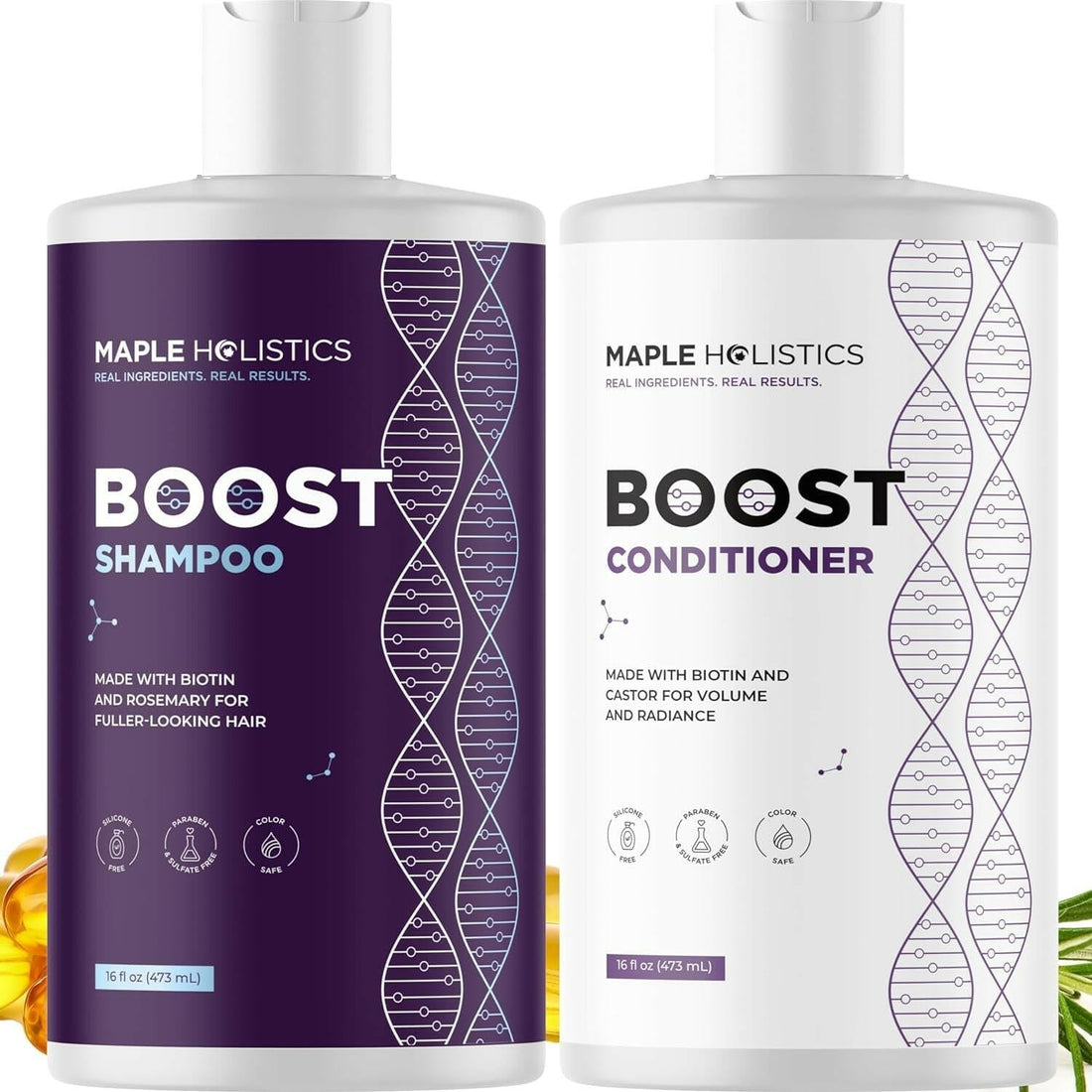 Biotin Shampoo &amp; Conditioner Set - Hair Growth Formula - Glow Pure