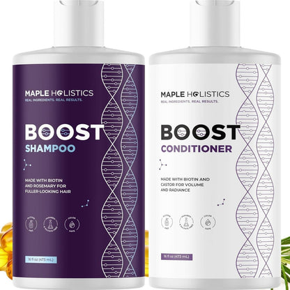 Biotin Shampoo &amp; Conditioner Set - Hair Growth Formula - Glow Pure