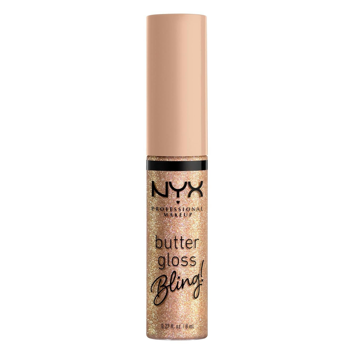 Butter Gloss Bling Lip Gloss, Non Sticky and Shiny Vegan Lip Makeup - Bring the Bling - Glow Pure