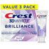 Crest 3D White Brilliance Bright Mint Teeth Whitening Toothpaste, 4.3 Oz Pack of 3, 100% More Surface Stain Removal, 24 Hour Active Stain Prevention, Whiter Teeth in 3 Days